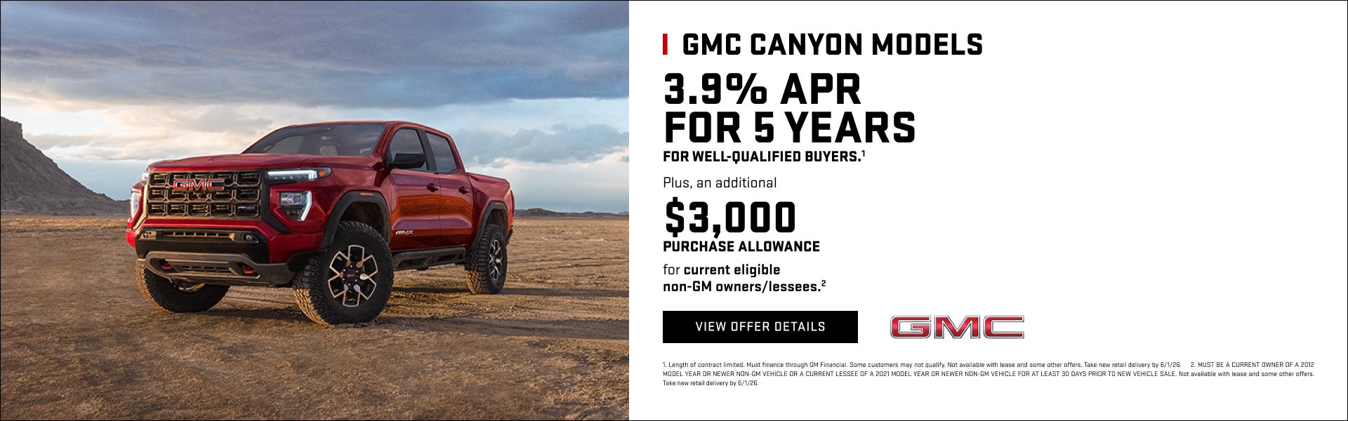 3.9% APR FOR 5 YEARS for well-qualified buyers.1

Plus, an additional $3,000 PURCHASE ALLOWANCE f...